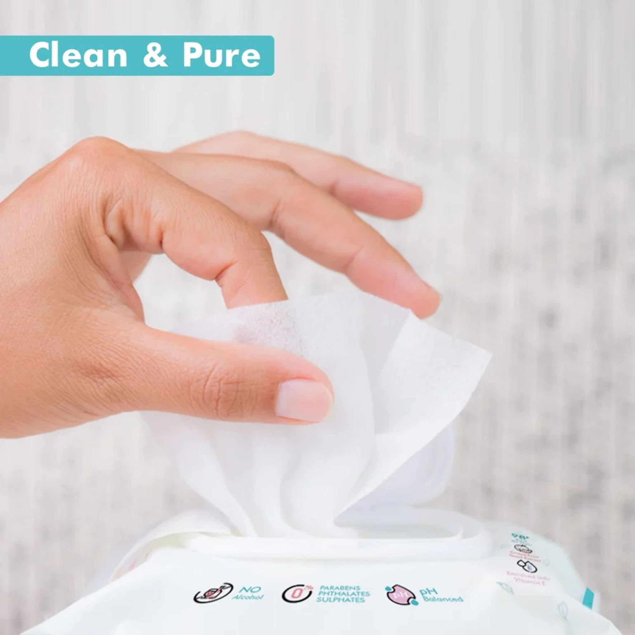 R For Rabbit Feather Aqua Baby Wipes Combo Pack Of 72 Units | Pure Water Wet Wipes for Babies With Lid (Pack of 1)