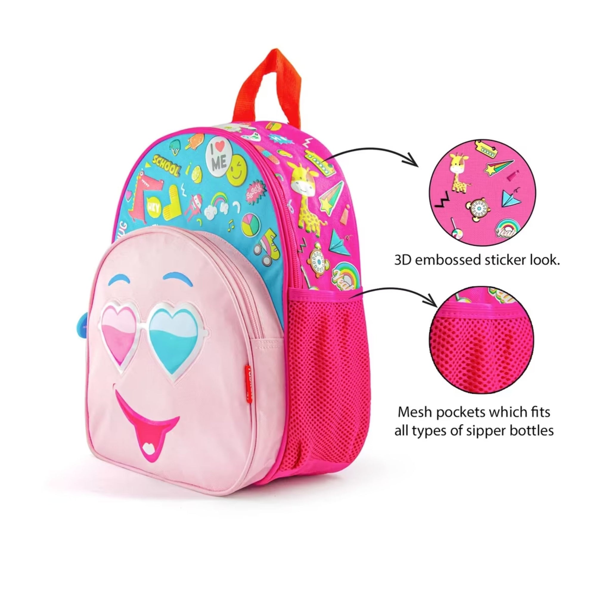 Rabitat Smash School Bag Diva 12 Inches For Kids of Age 2Y+, Multicolour