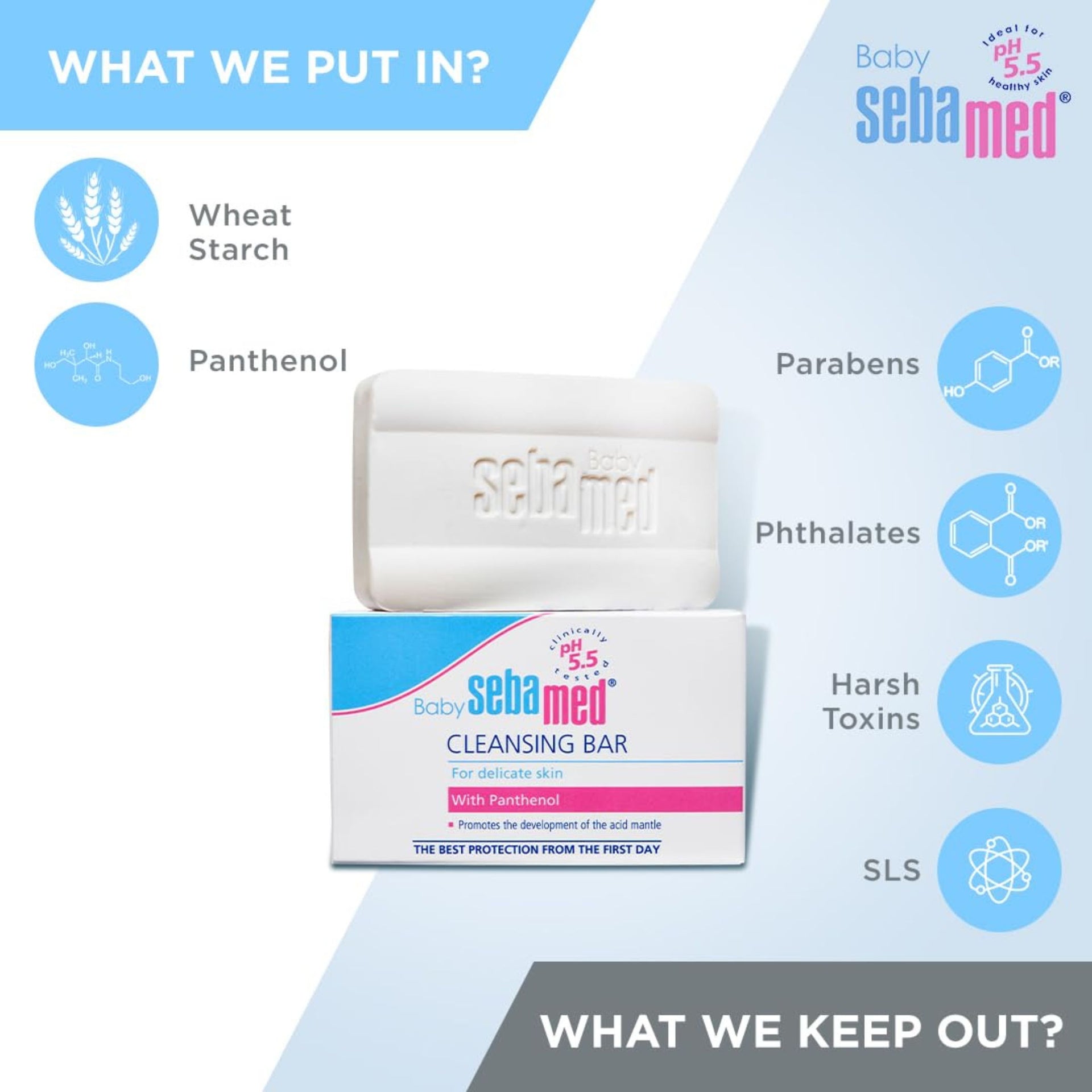 Sebamed Baby Cleansing Bar | baby soap white color | 100g and 150g