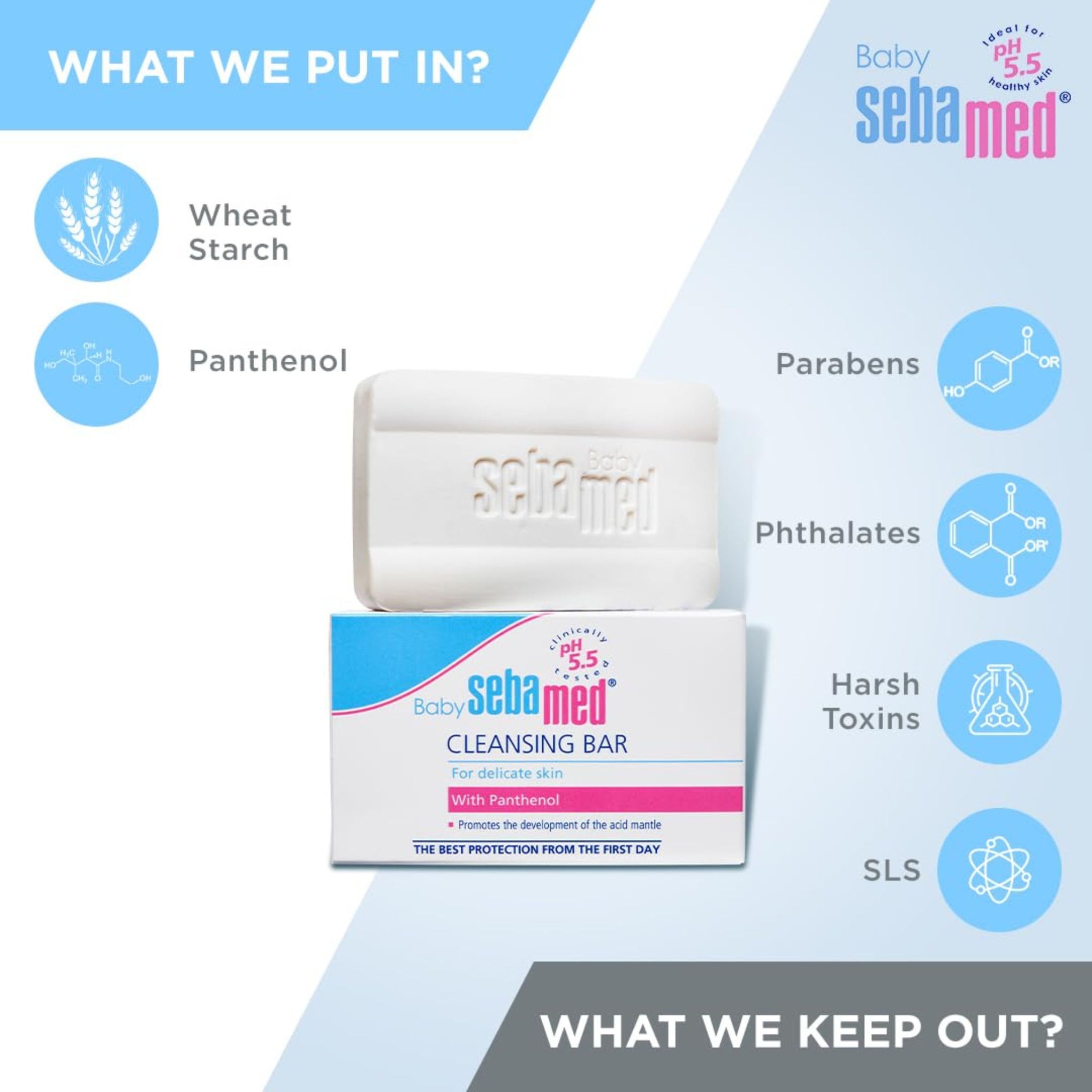 Sebamed Baby Cleansing Bar | baby soap white color | 100g and 150g