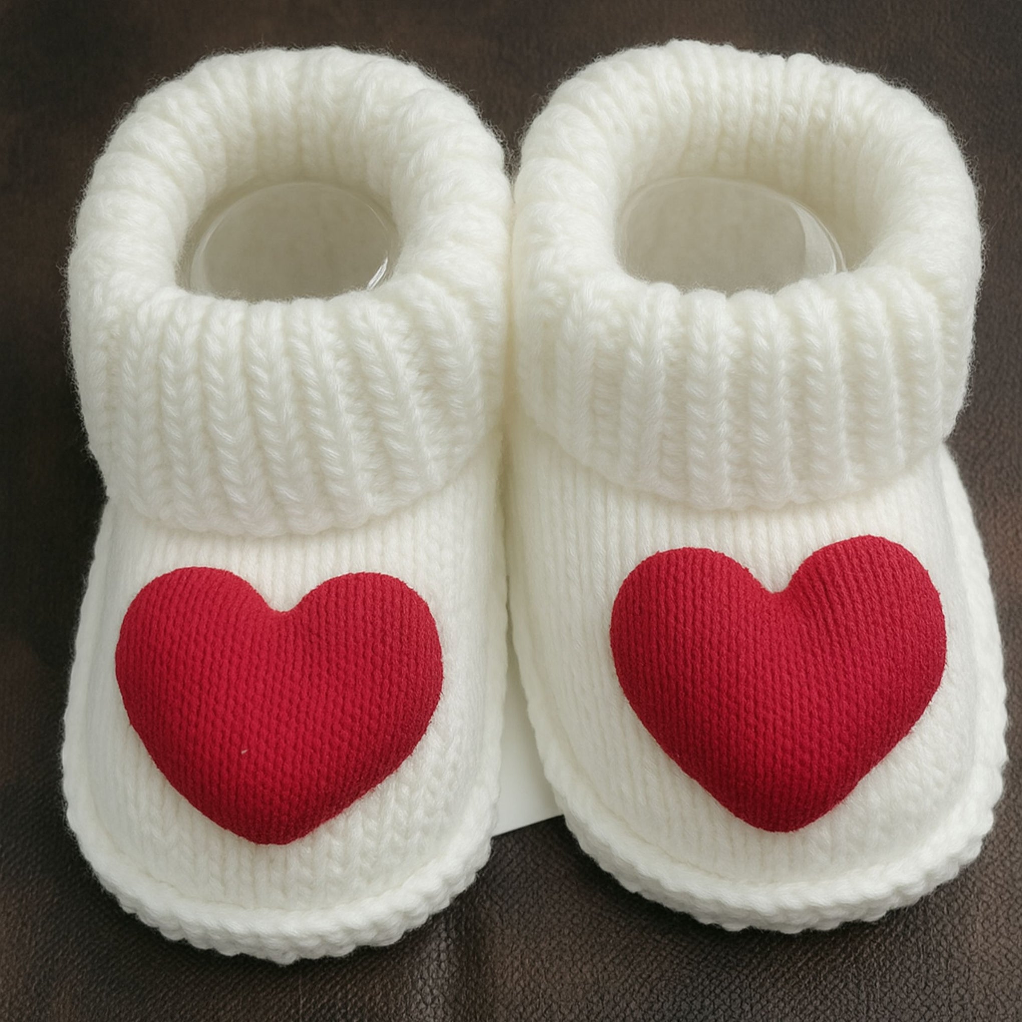 Smile Baby Winter Knitted Booties for Infants – Soft Woolen Baby Shoes with 3D Heart & Animal Face Designs | Newborn to 12 Months | Unisex | Anti-Slip & Cozy Fit