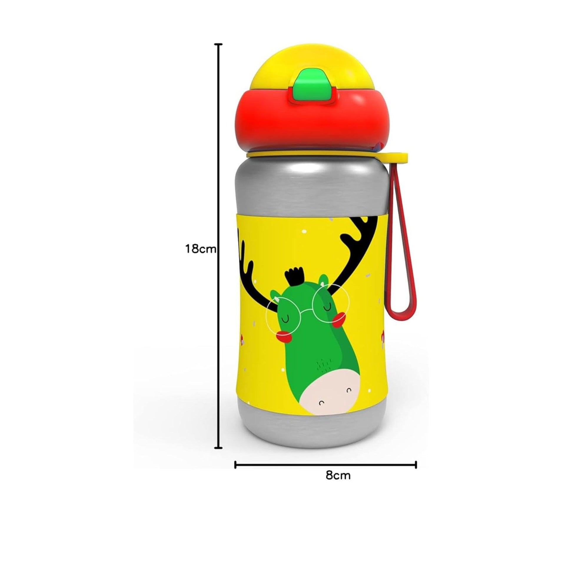 rabitat STEEL PLAY Stainless Steel Water Bottle Coolest Kid Ever 350 ml - 2 years brand warranty | stainless steel water bottle | steel bottle | water bottle steel