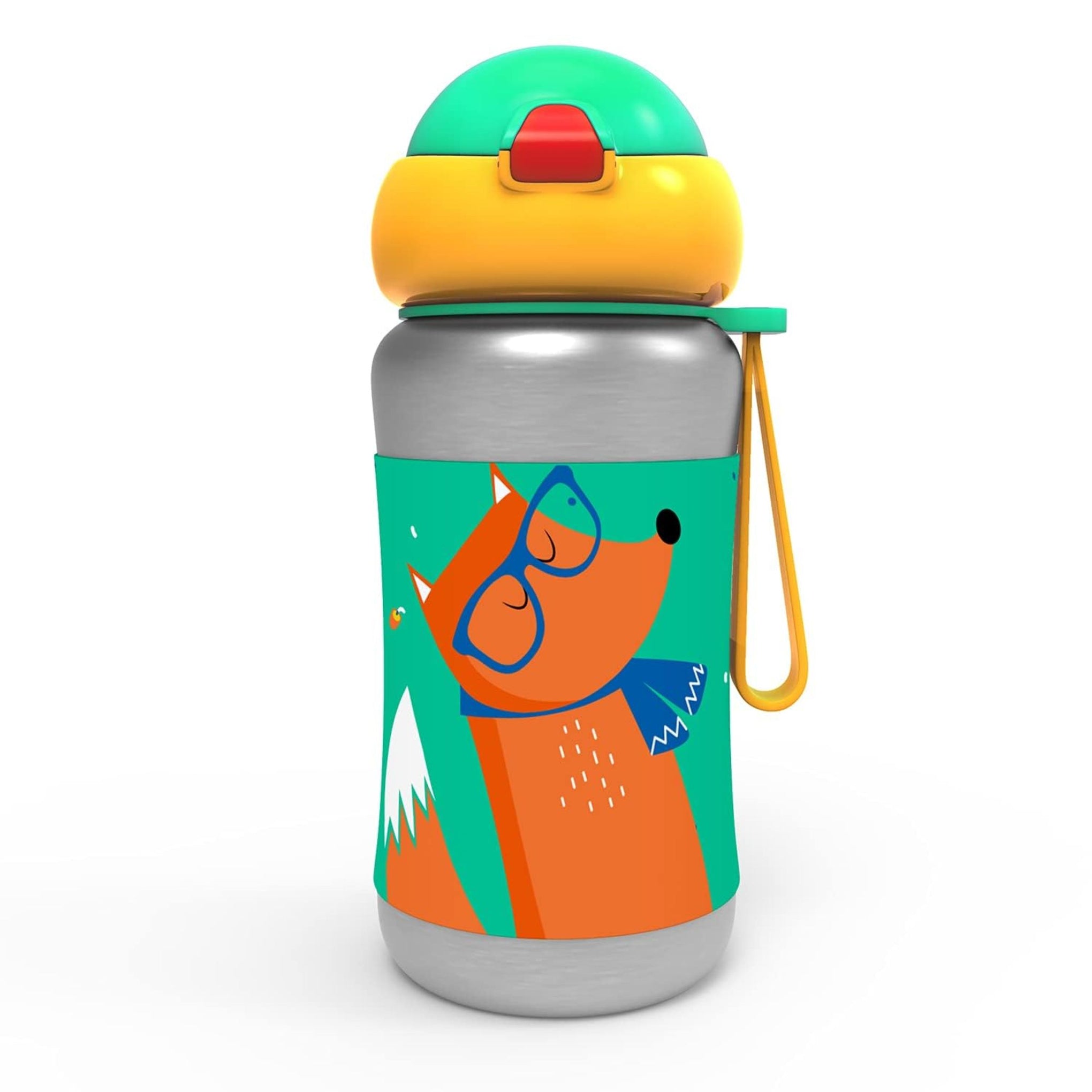 rabitat STEEL PLAY Stainless Steel Water Bottle Young wild & Free 350 ml - 2 years brand warranty | stainless steel water bottle | steel bottle | water bottle steel