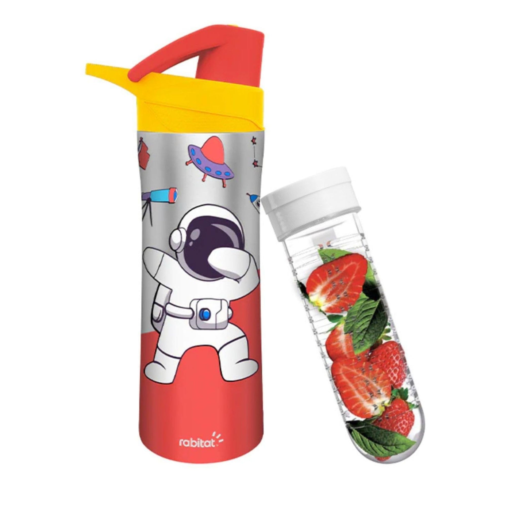 Rabitat NUTRI Lock Stainless Steel Water Bottle Shuguy 550 ml - 2 Years Brand Warranty | Stainless Steel Water Bottle | Steel Bottle | Water Bottle Steel