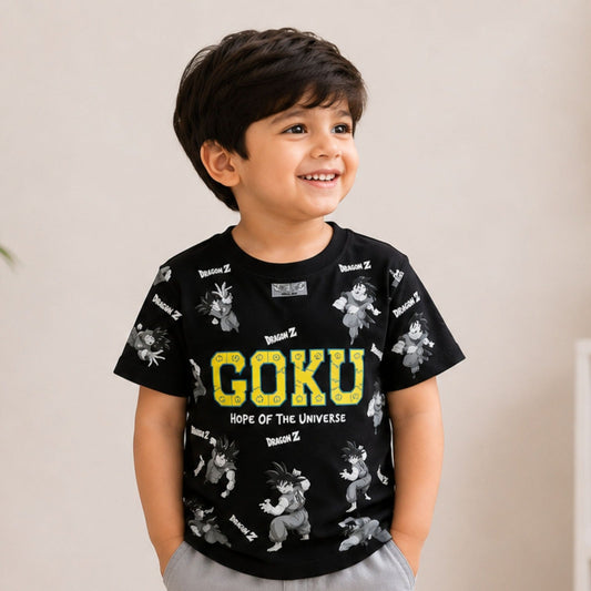 SKETCH Boys Dragon Ball Z Goku Graphic T-Shirt – Black | 18M–12Y - SMILE BABY