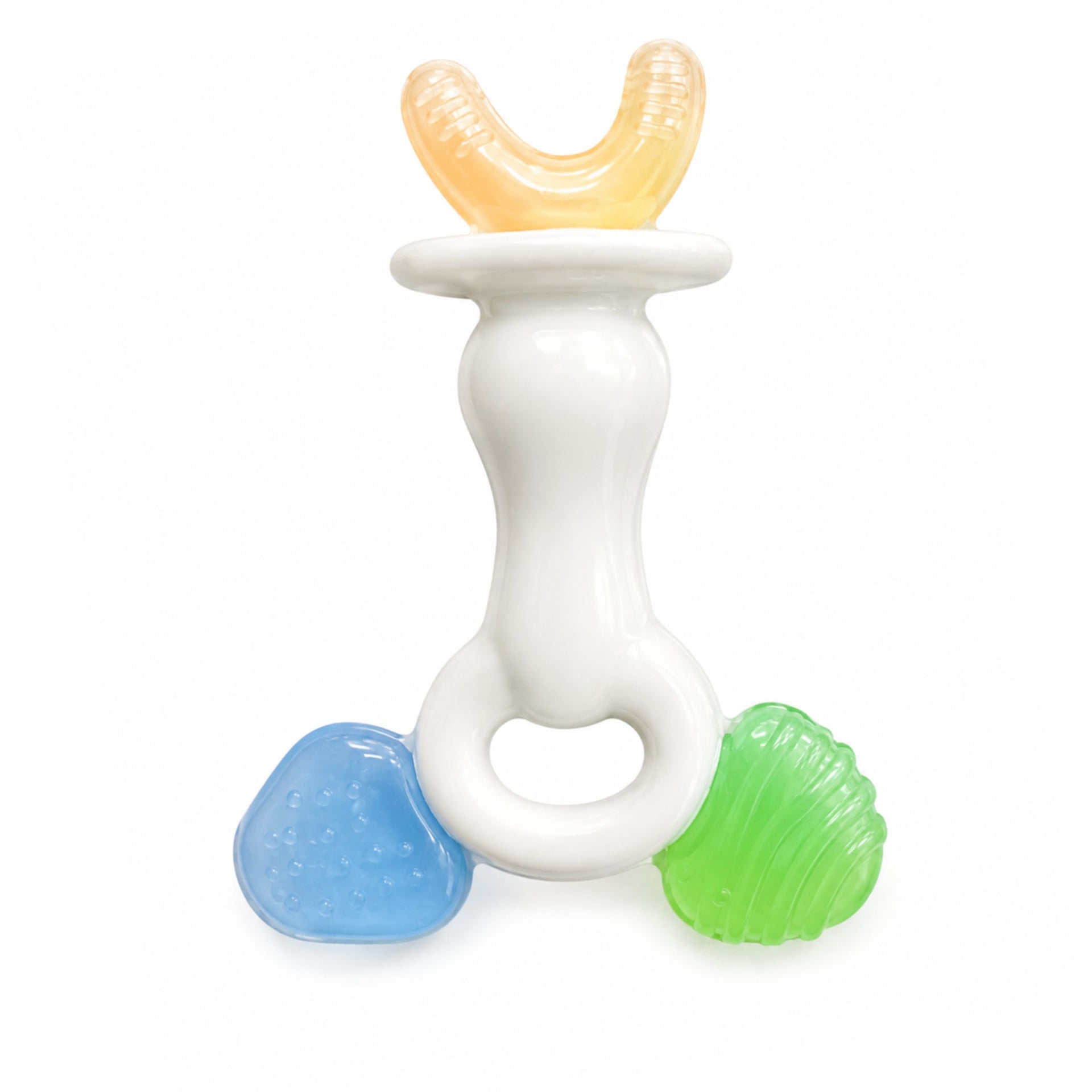 Hopop Baby Silicone Teether with Easy Grip Handle | BPA-Free Soft Teething Toy for Infants | Blue & Pink Color Options