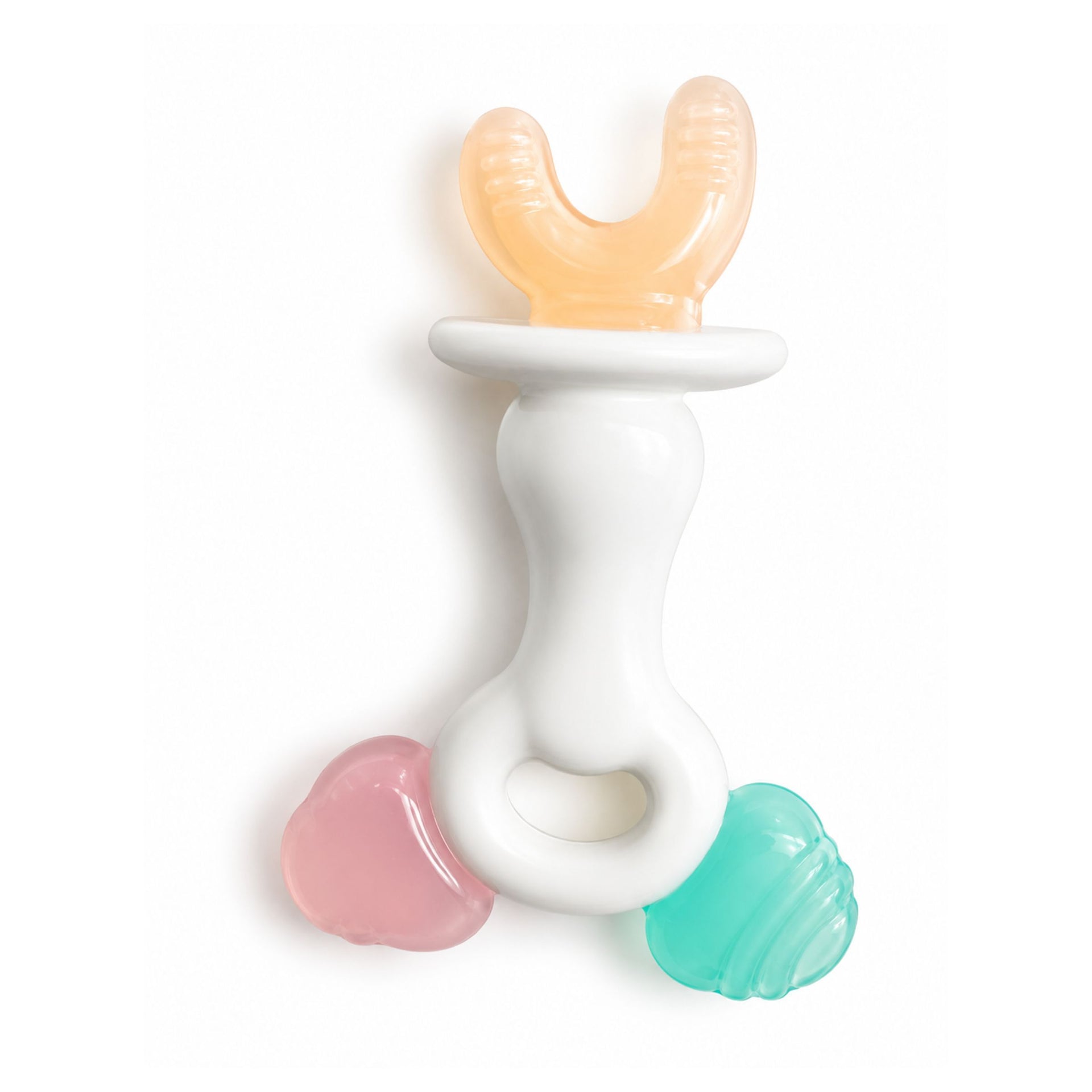 Hopop Baby Silicone Teether with Easy Grip Handle | BPA-Free Soft Teething Toy for Infants | Blue & Pink Color Options