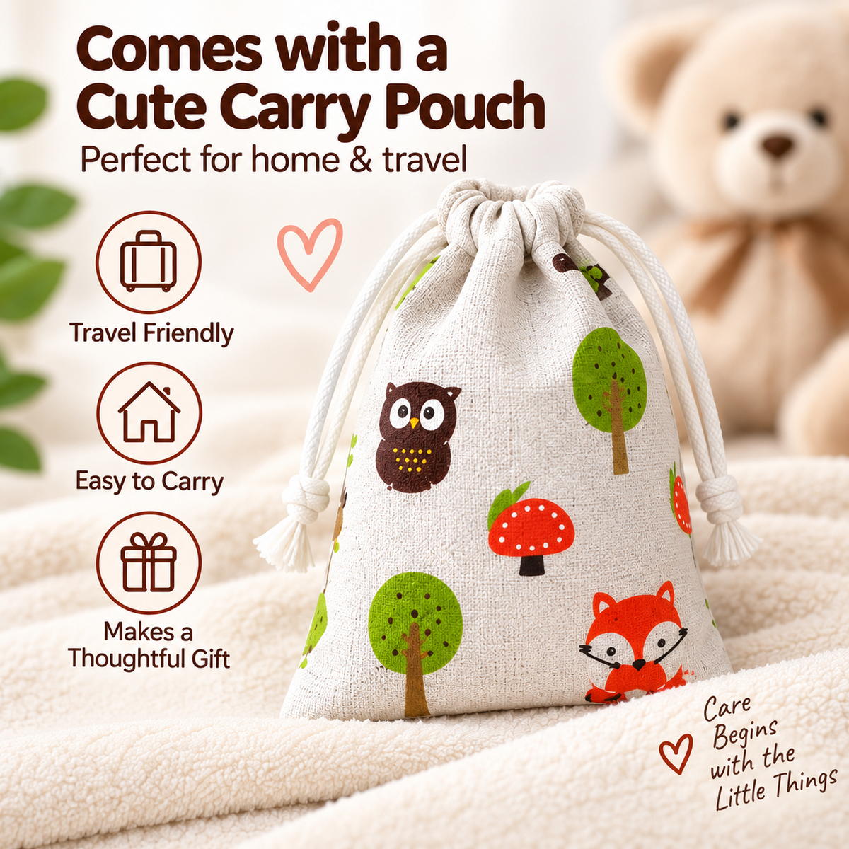 Smile Baby baby beech comb wool brush set product photo