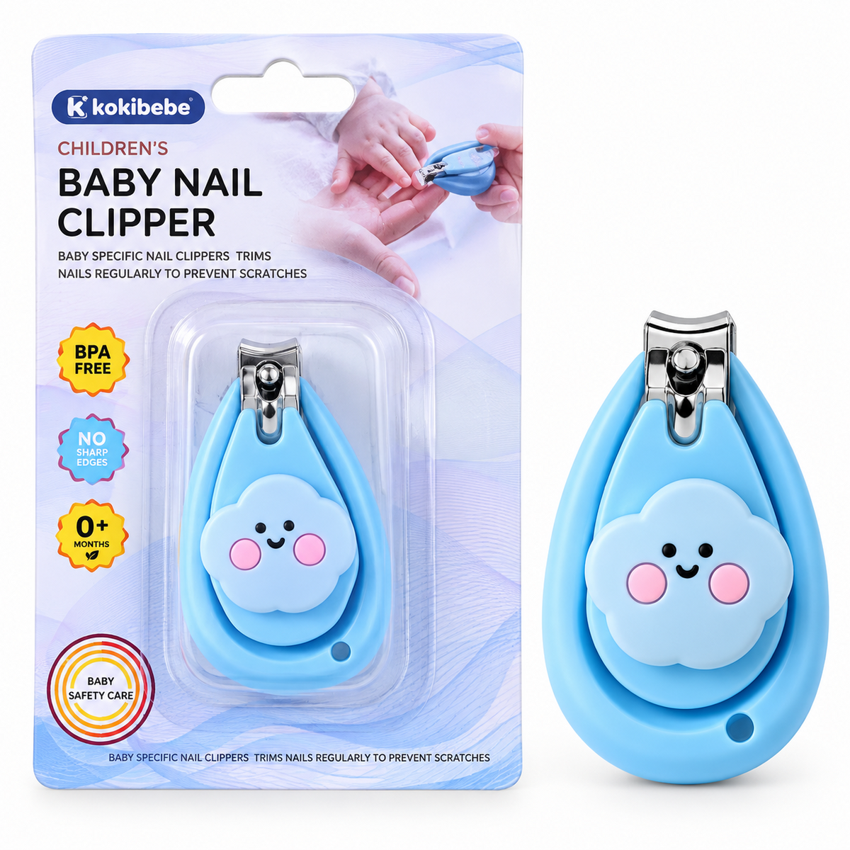 SMILE BABY blue baby nail clipper with packaging