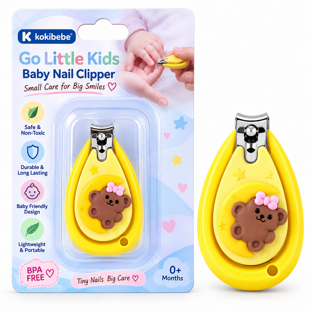 SMILE BABY yellow baby nail clipper with packaging