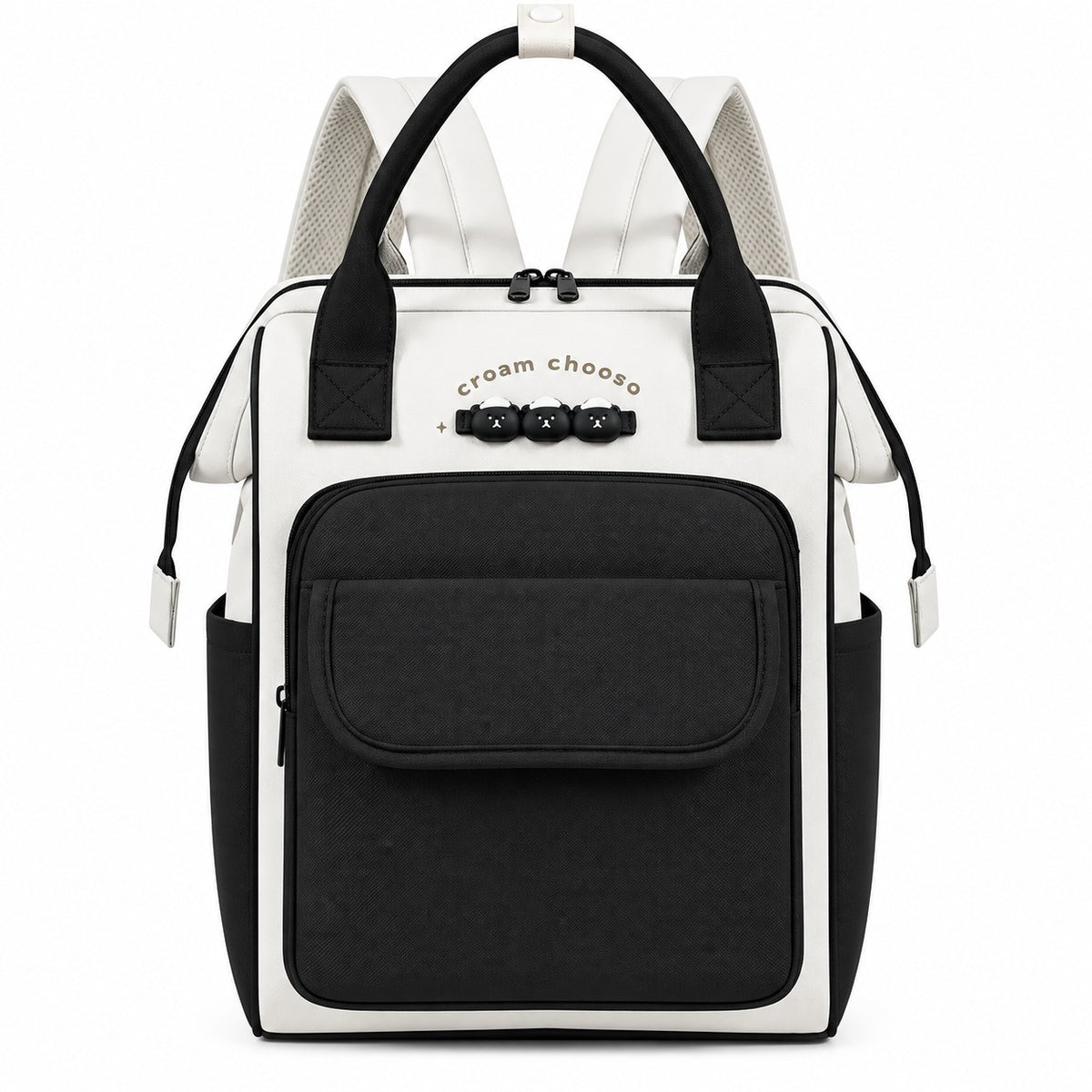 Smile Baby Croam Chooso baby diaper backpack in black