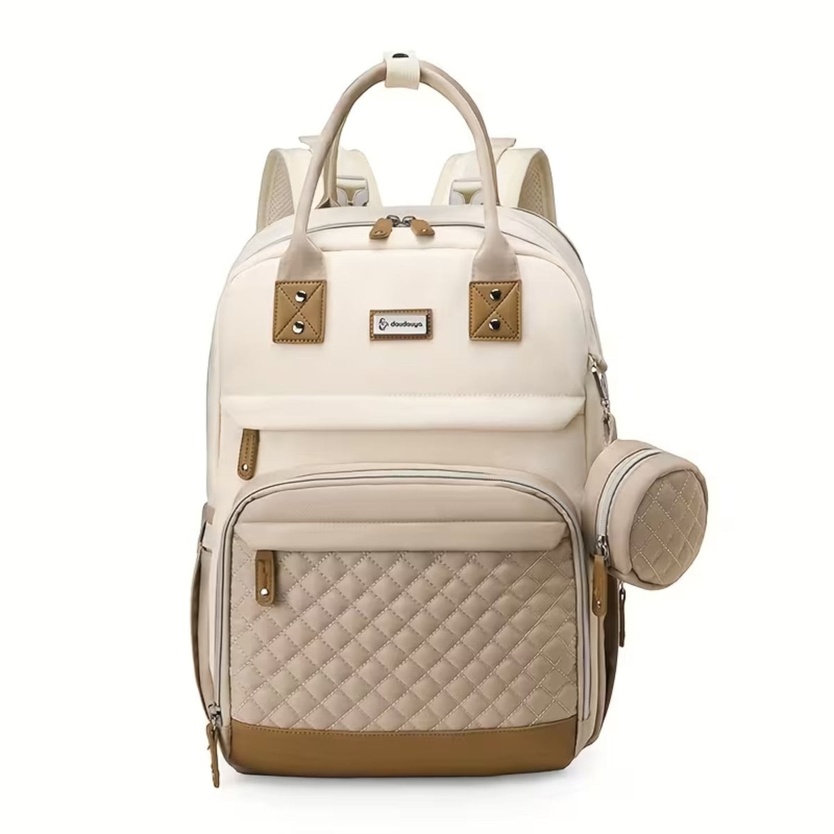 Smile Baby DOUDOUYA multifunctional baby diaper backpack in beige