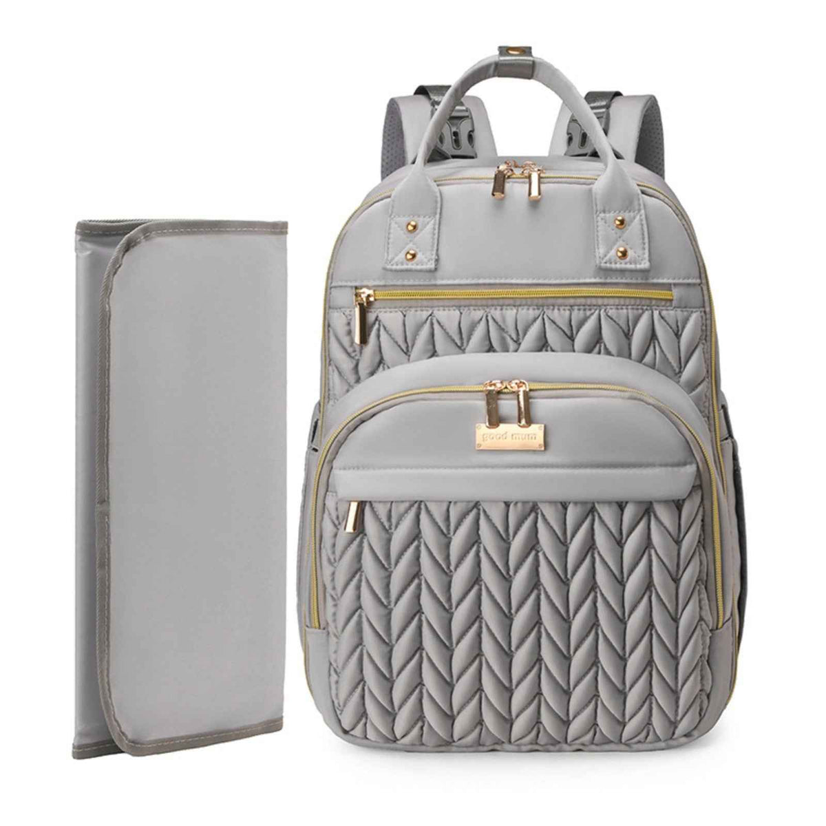 Smile Baby Good Mum Quilted Multifunctional Baby Diaper Backpack - SMILE BABY