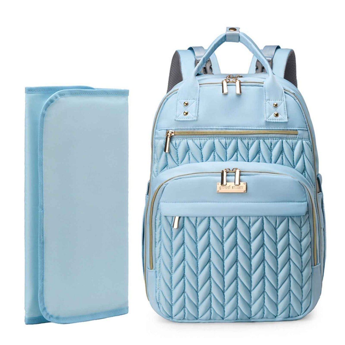 Smile Baby Good Mum Quilted Multifunctional Baby Diaper Backpack - SMILE BABY