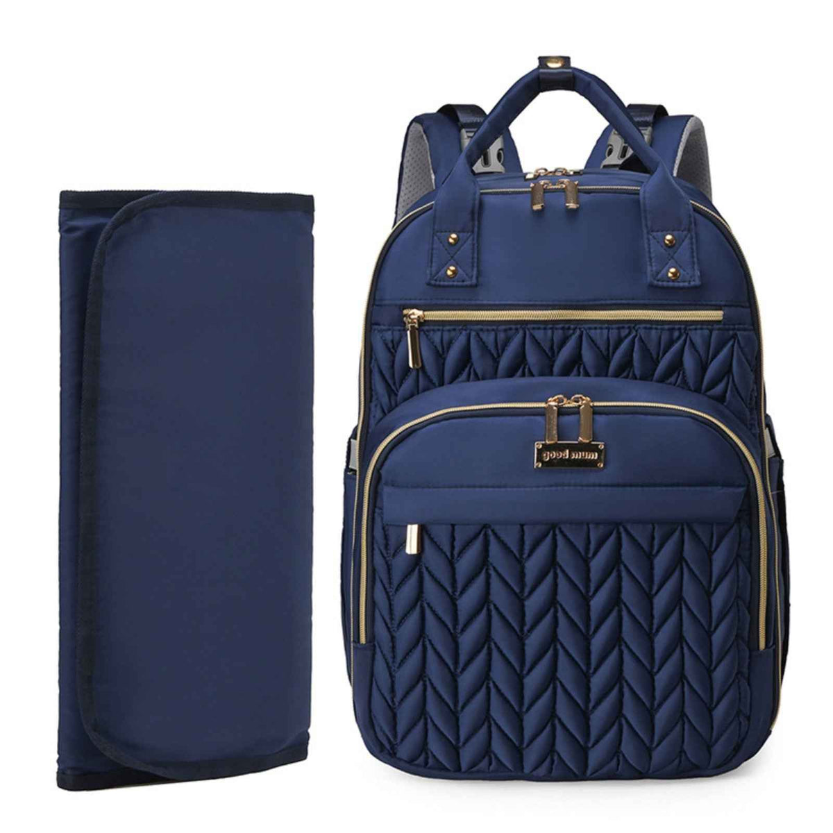 Smile Baby Good Mum Quilted Multifunctional Baby Diaper Backpack - SMILE BABY