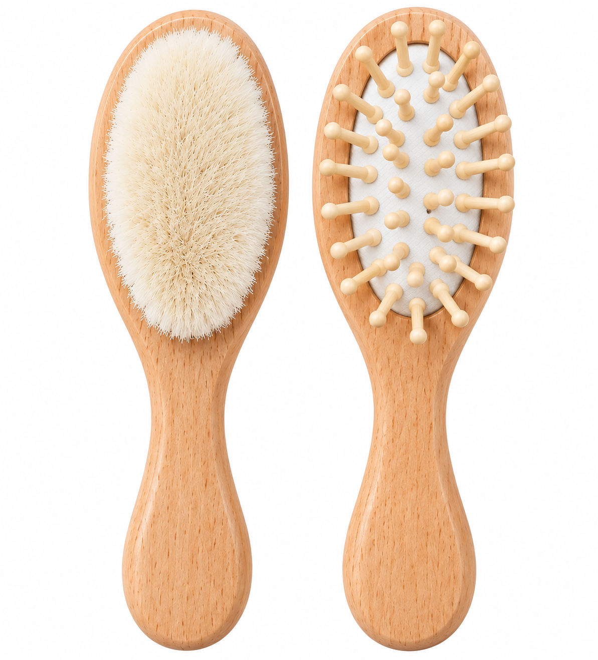 Smile Baby wooden baby comb and brush set