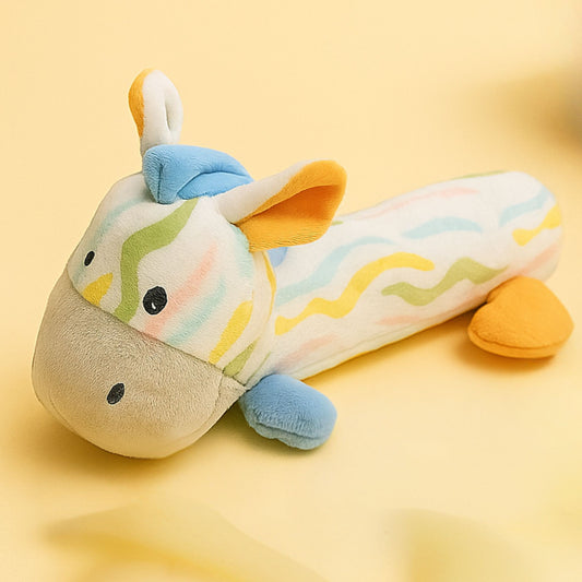 Smile Baby Soft Plush Giraffe Rattle Toy for Newborns | Baby Safe Fabric | Lightweight & Cuddly Animal Toy for Infants