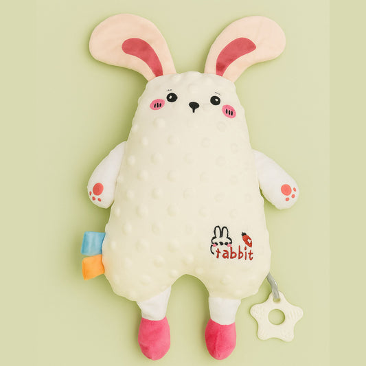 Smile Baby Soft Plush Rabbit Toy for Newborns | Sensory Crinkle & Teether Attachment | Ultra-Soft Cuddly Baby Toy