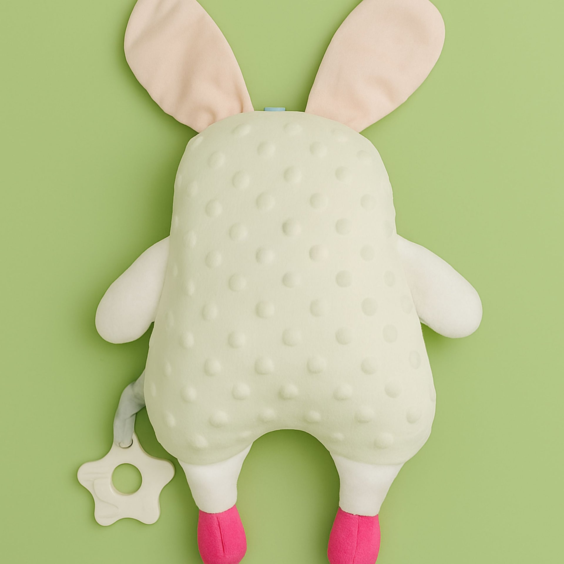 Smile Baby Soft Plush Rabbit Toy for Newborns | Sensory Crinkle & Teether Attachment | Ultra-Soft Cuddly Baby Toy