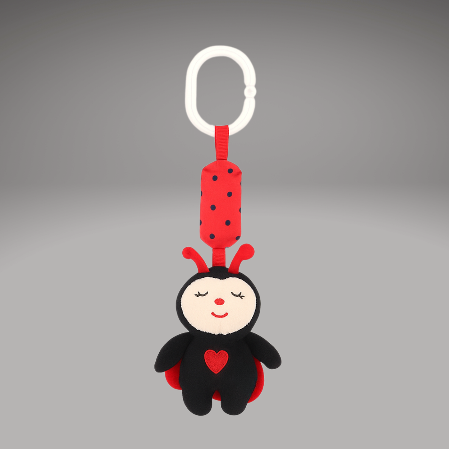 Smile Baby Plush Hanging Ladybug Toy – Soft & Safe for Newborns | Crib, Stroller & Car Seat Accessory | 0+ Months