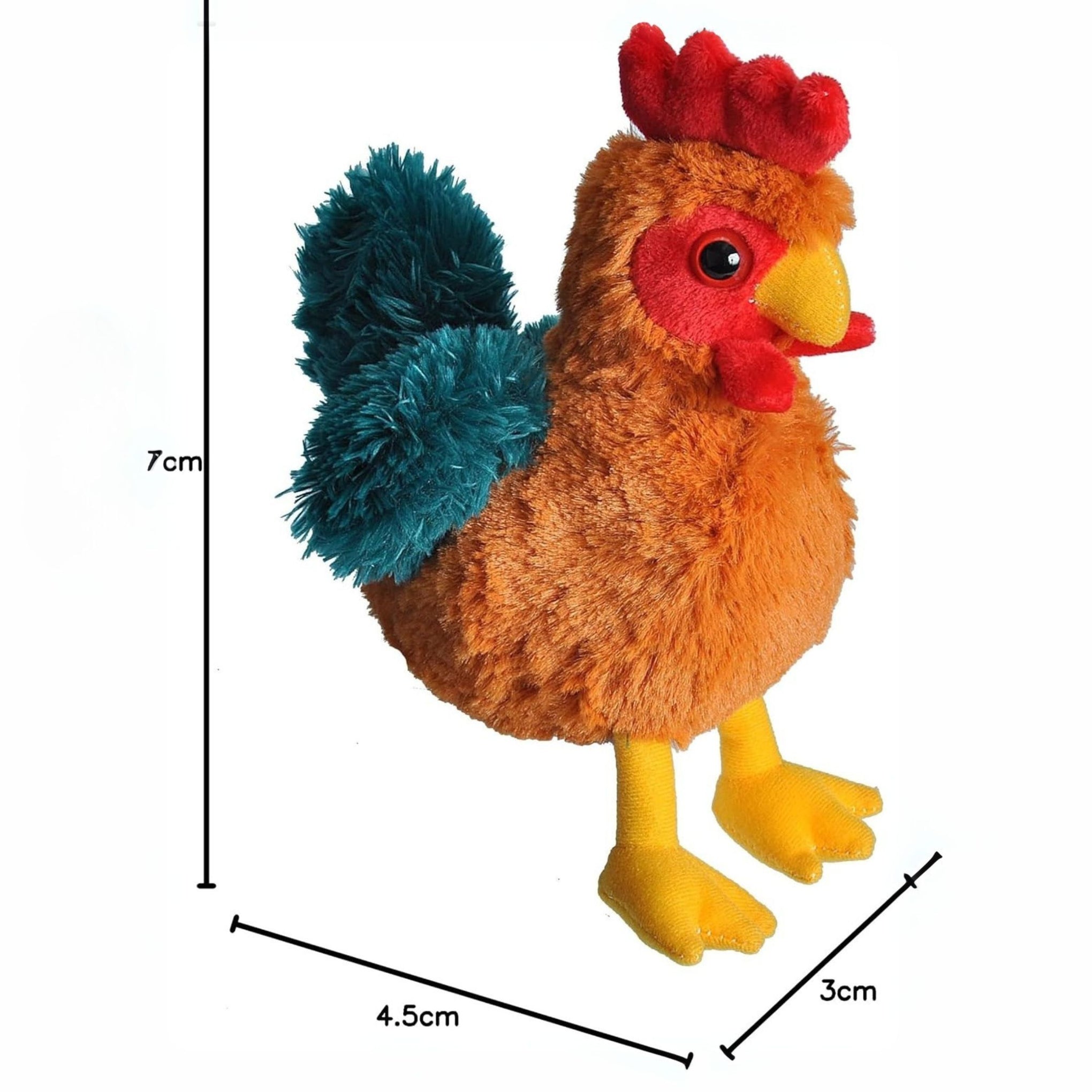 Wild Republic Rooster Plush, Stuffed Animal, Plush Toy, Gifts for Kids