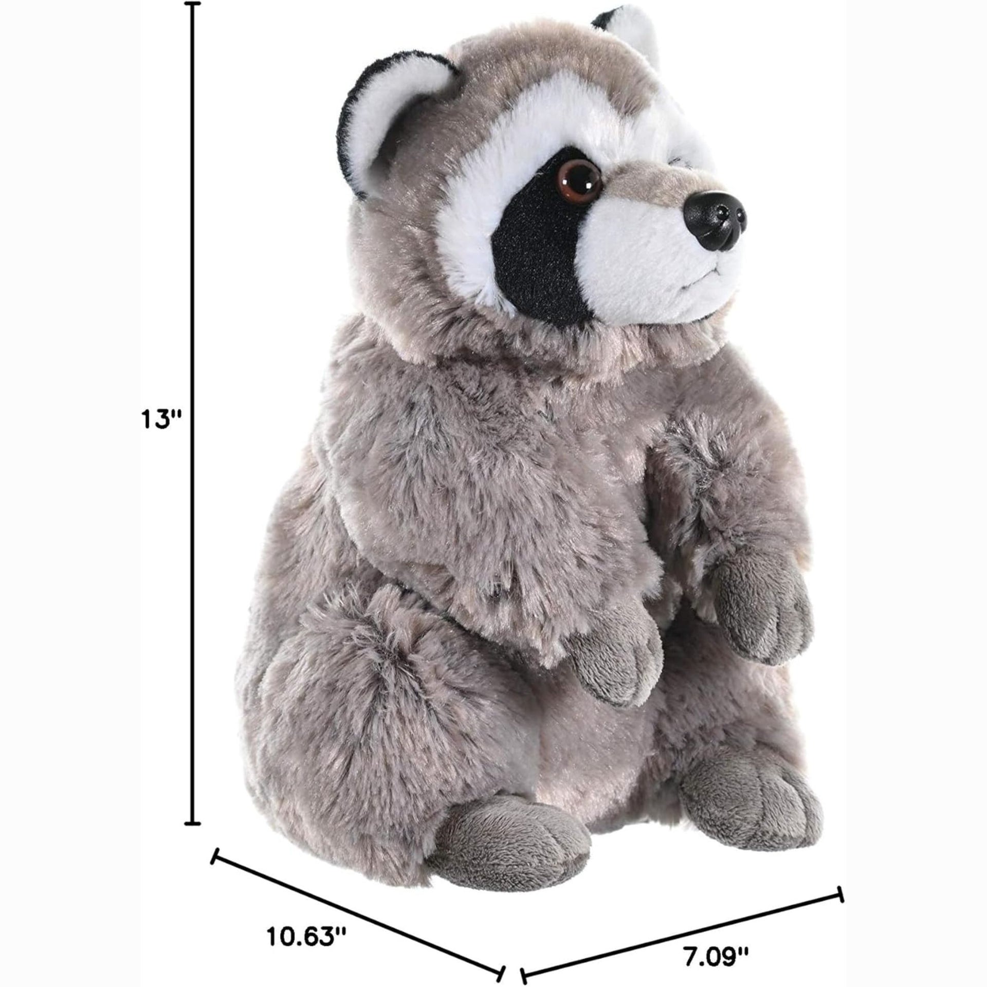 Wild Republic Raccoon Plush, Stuffed Animal, Plush Toy, Gifts for Kids, Cuddlekins 12 Inches