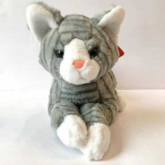 WILD REPUBLIC Mini Cat Soft Toy | Gifts For Kids | 12 inch  (Grey)