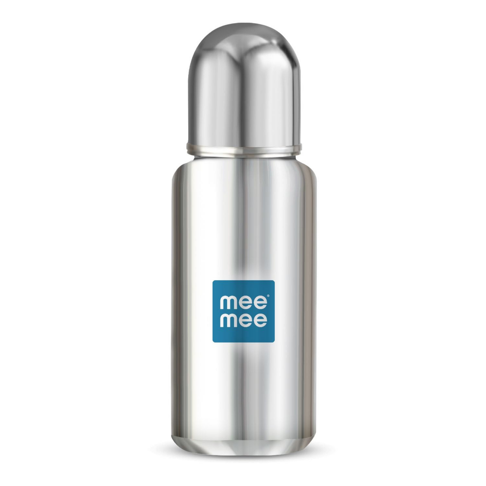 Mee Mee Baby Steel Feeding Bottle 300ml | Baby Milk Bottle with Advanced Anti Colic Valve, BPA Free, Soft Silicone Teat, Wide Neck for Babies/Infants/Newborns of 0-2 Years