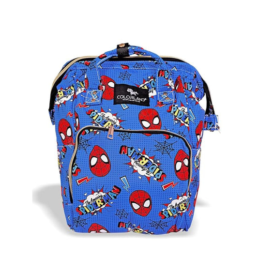 Smile Baby Diaper Bag/ Mummy Bag/ Nursery Bag Stylish Travelling Backpack Spacious, Multifunctional, Stylish & Waterproof baby bag.(  Spider man D.Blue)