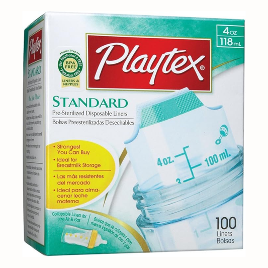 Playtex Original Standard Disposable Liners – 4 oz (118 ml), Pre-Sterilized & BPA-Free (100 Pcs)