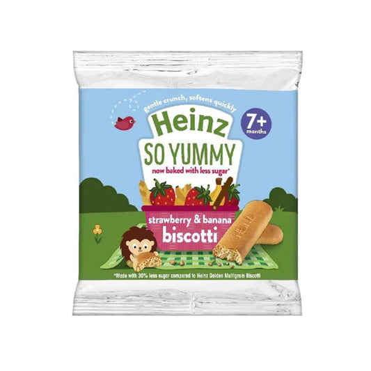 Heinz Strawberry And Banana Biscotti, So Yummy Biscuits For Kids Snacks – Strawberry + Banana 60g