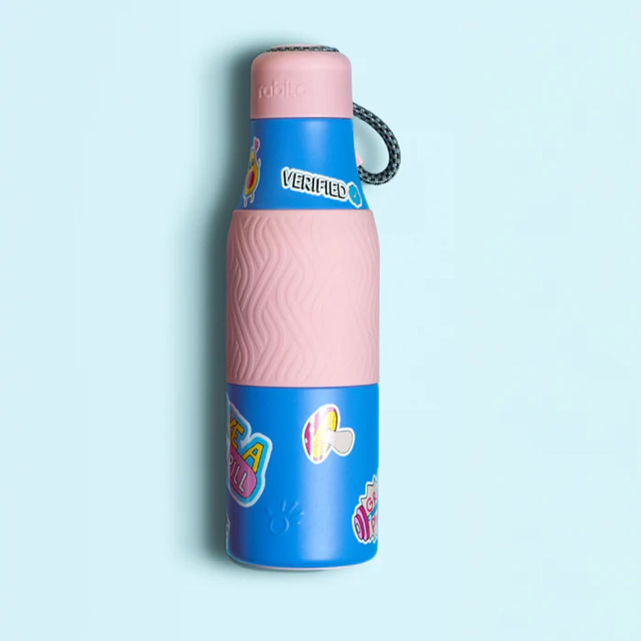 Rabitat Zappy Insulated Stainless Steel Bottle | steel bottle for kids suitable for 8y+ | Blue and Pink color 700 ml