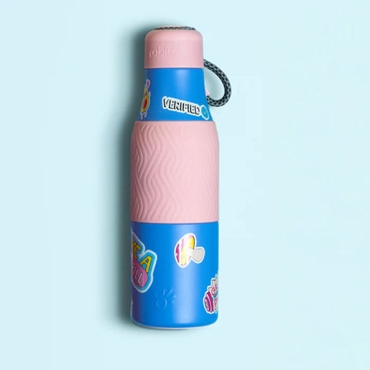 Rabitat Zappy Insulated Stainless Steel Bottle | steel bottle for kids suitable for 8y+ | Blue and Pink color 700 ml