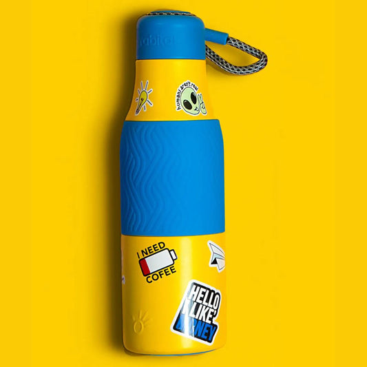 Rabitat Zappy Insulated Stainless Steel Bottle | steel bottle for kids suitable for 8y+ | Yellow 700 ml