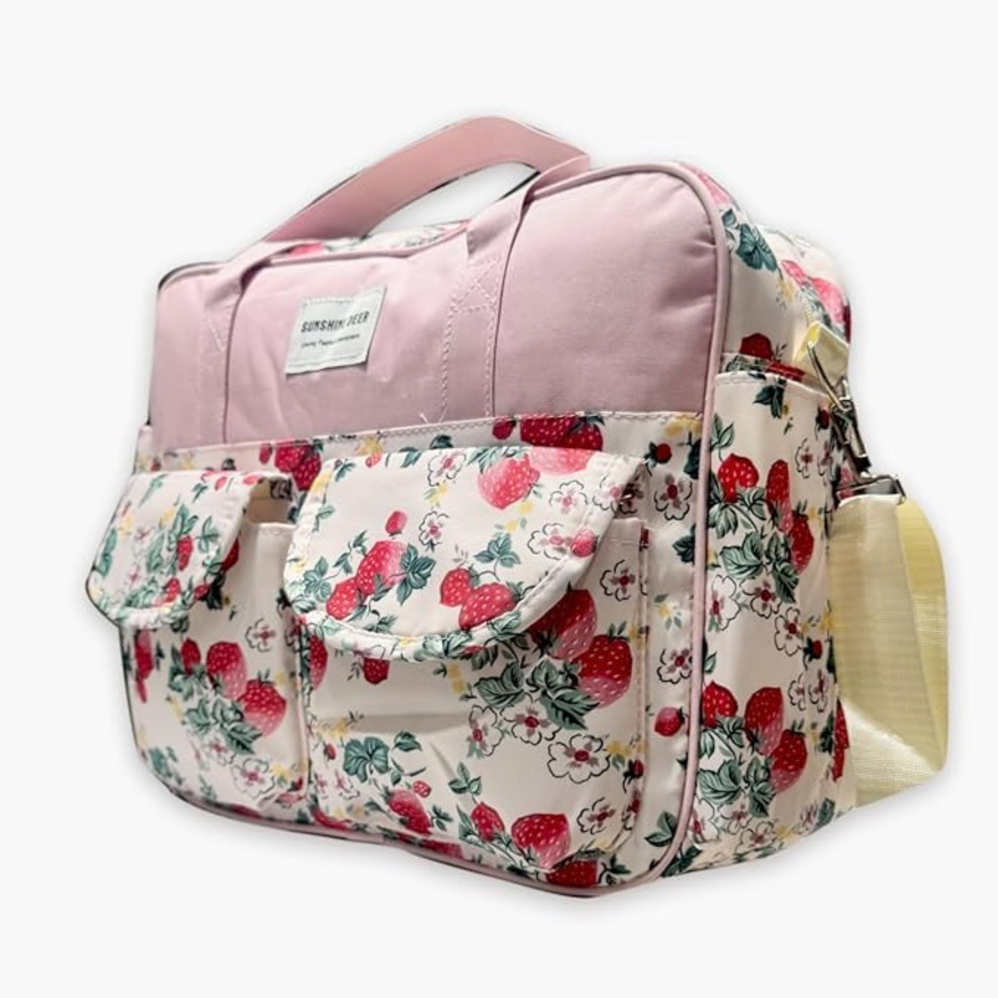 SMILE BABY Diaper Bag Multifunctional Maternity Bag Stylish Baby Travel Bag | Mamas Bags | Diapers Bags | Handbag | Mothers Bags(STRAWBERRY PINK)