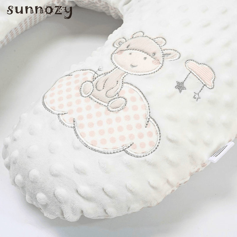 Sunnozy Nursing Pillow for Baby & Mom | 50 × 50 CM Feeding & Support Pillow | 100% Polyester - SMILE BABY