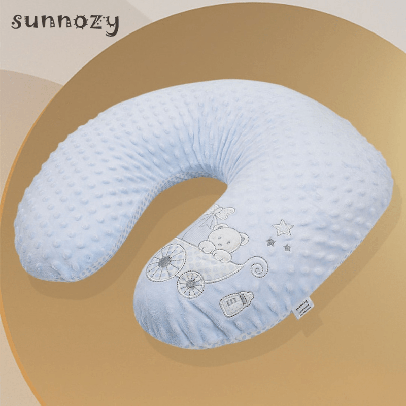 Sunnozy Nursing Pillow for Baby & Mom | 50 × 50 CM Feeding & Support Pillow | 100% Polyester - SMILE BABY
