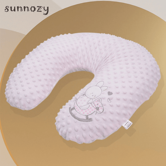 Sunnozy Nursing Pillow for Baby & Mom | 50 × 50 CM Feeding & Support Pillow | 100% Polyester - SMILE BABY