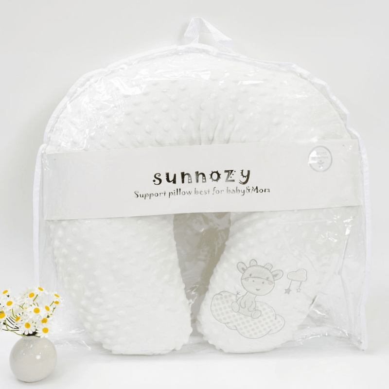 Sunnozy Nursing Pillow for Baby & Mom | 50 × 50 CM Feeding & Support Pillow | 100% Polyester - SMILE BABY