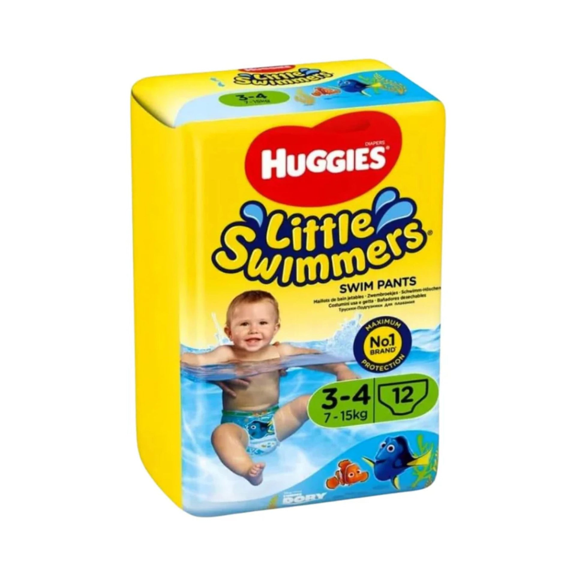 Huggies Little Swimmers Swim Nappies, Size To Size 4, 7kg-12kg, 12 P
