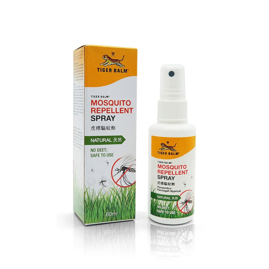 Tiger Balm Mosquito Repellent Spray | Natural & DEET-Free | Safe for Skin | Long-Lasting Protection | Herbal Insect Repellent | Outdoor & Indoor Use | 60ml Travel-Friendly Bottle