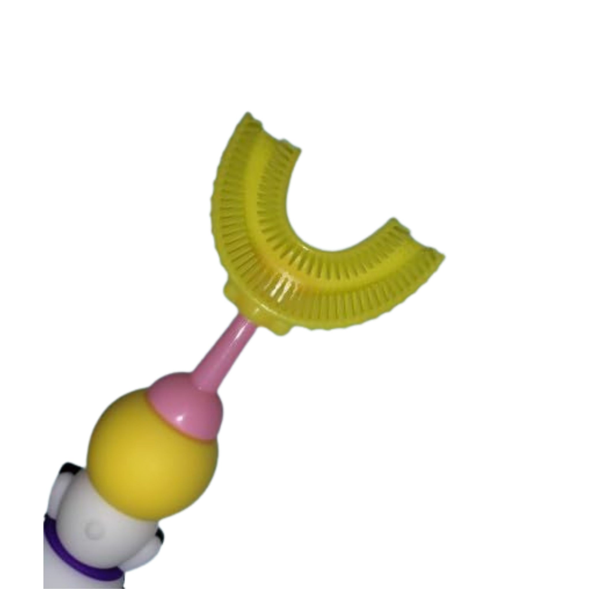 SMILE BABY U-Shaped Toothbrush Kids 1 Pcs - Toddler Toothbrush, Manual Whole Mouth Toothbrush For Kids Age 2-6, 360° Oral Teeth Cleaning (Xastronout,Yellow)