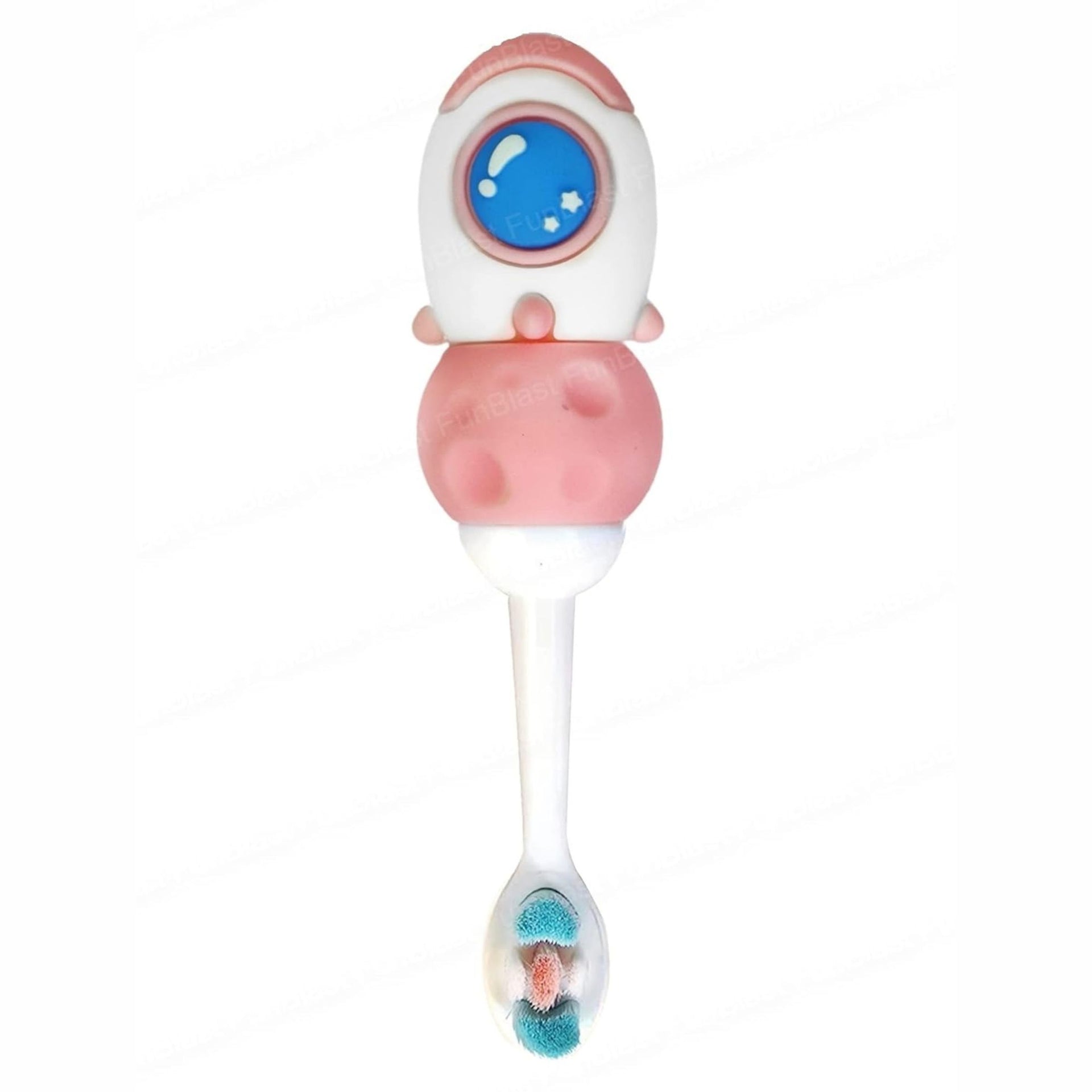 Smile Baby  Kids Toothbrush Space Astronaut Design Soft Tooth Brush, Extra Microfiber Soft Bristles Toothbrush For 3-6 Years Old Children, Manual Toothbrush For Kids, Boys And Girls (Pink) - 1 Count