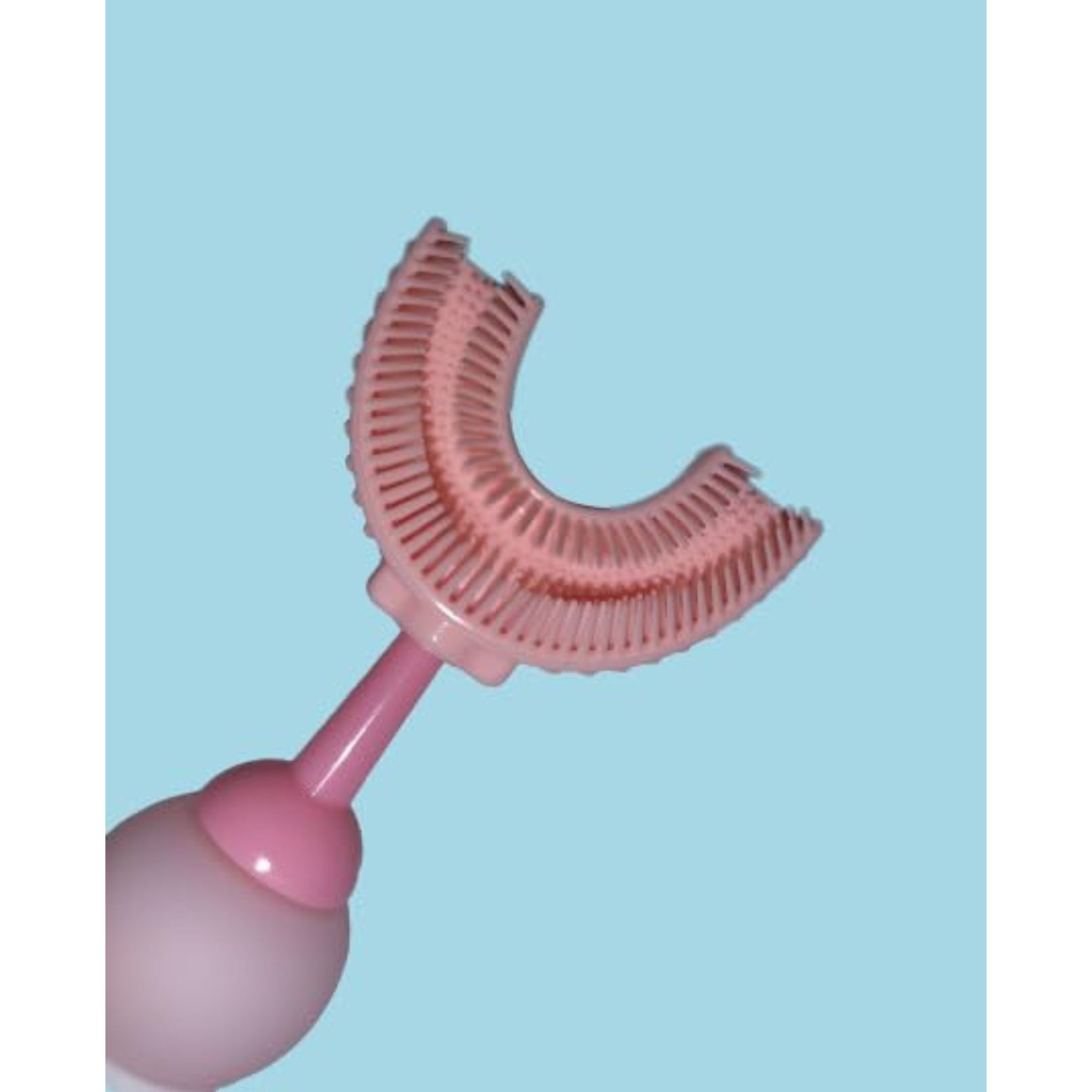 Smile Baby U-Shaped Toothbrush Kids 1 Pcs - Toddler Toothbrush With Food Grade Soft Silicone Brush Head, Manual Whole Mouth For Kids Age 2-6, 360° Oral Teeth Cleaning Design (Xastronout,Pink)