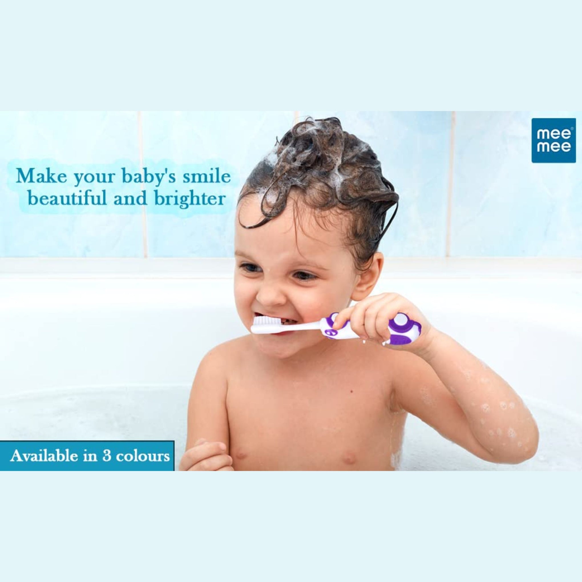Mee Mee Foldable Infant to Toddler Toothbrush | Travel-Friendly Baby Car Toothbrush greens color