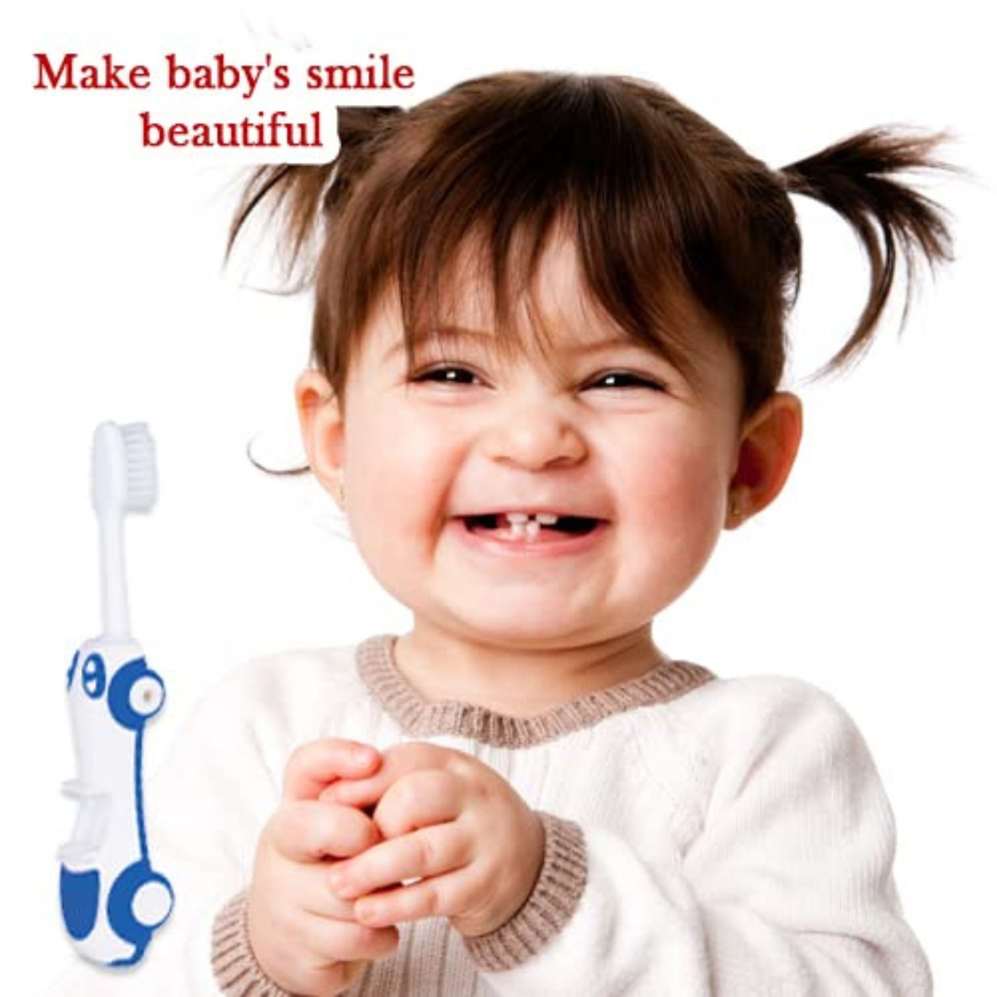 Mee Mee Foldable Infant to Toddler Toothbrush | Travel-Friendly Baby Car Toothbrush greens color