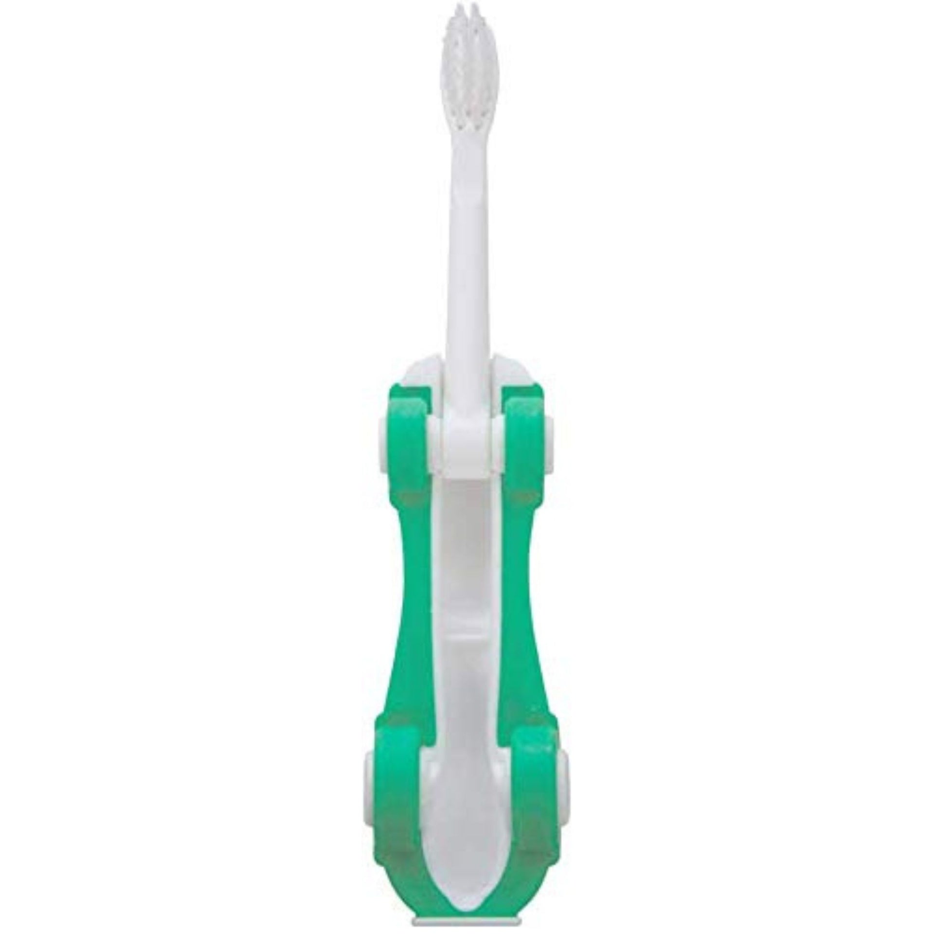 Mee Mee Foldable Infant to Toddler Toothbrush | Travel-Friendly Baby Car Toothbrush greens color