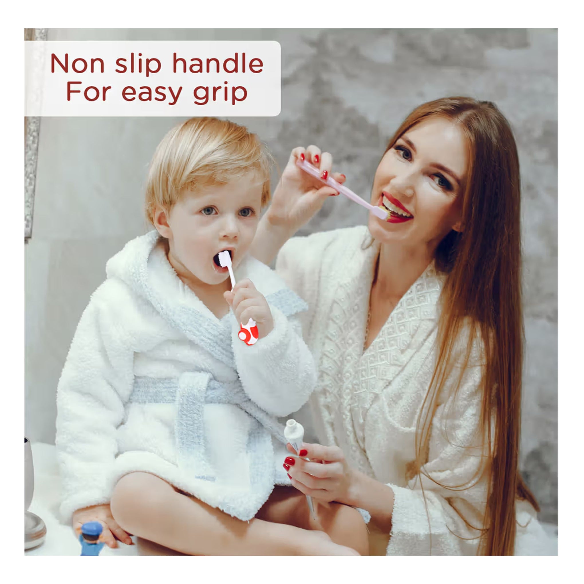 Mee Mee Foldable Infant to Toddler Toothbrush | Travel-Friendly Baby Car Toothbrush red color