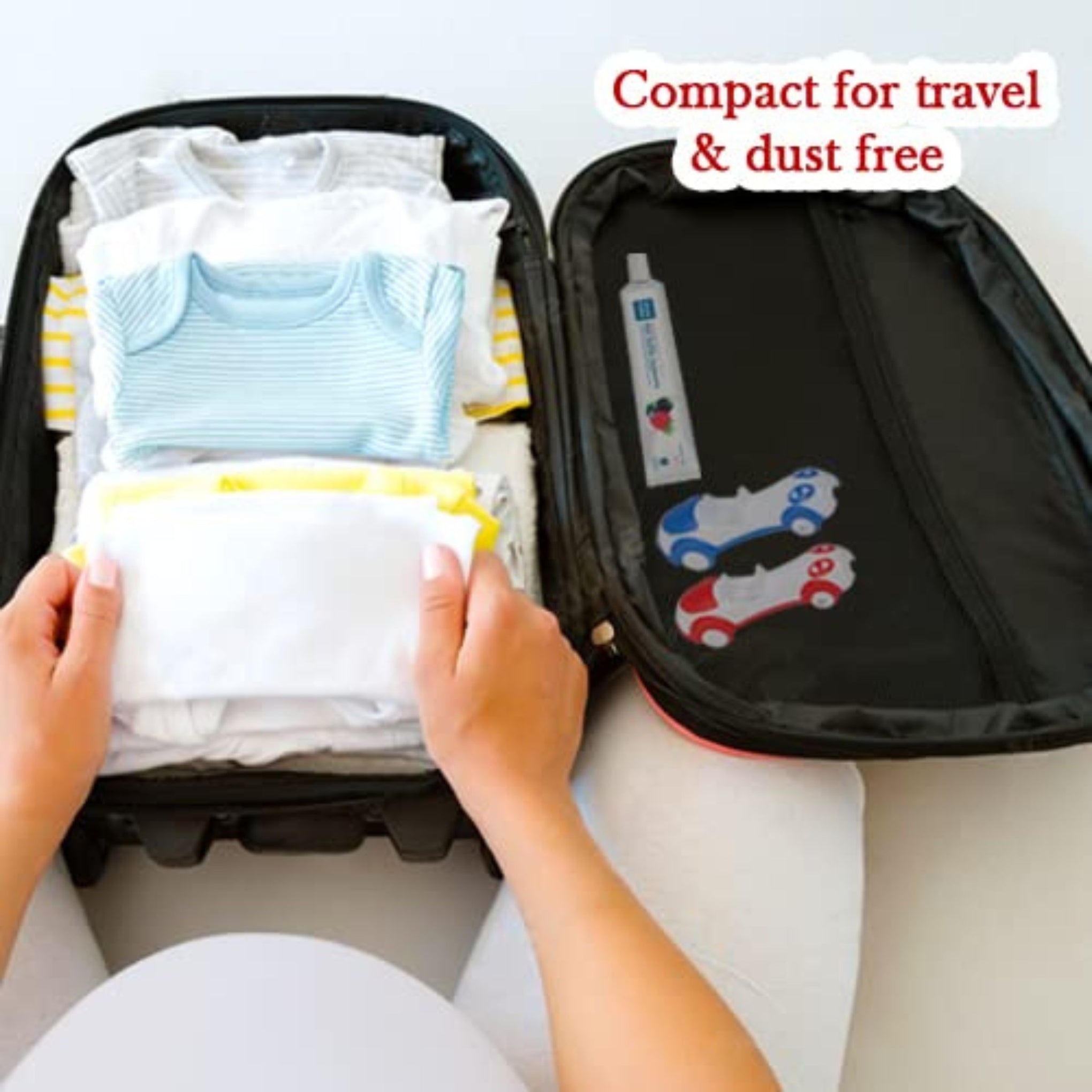 Mee Mee Foldable Infant to Toddler Toothbrush | Travel-Friendly Baby Car Toothbrush greens color
