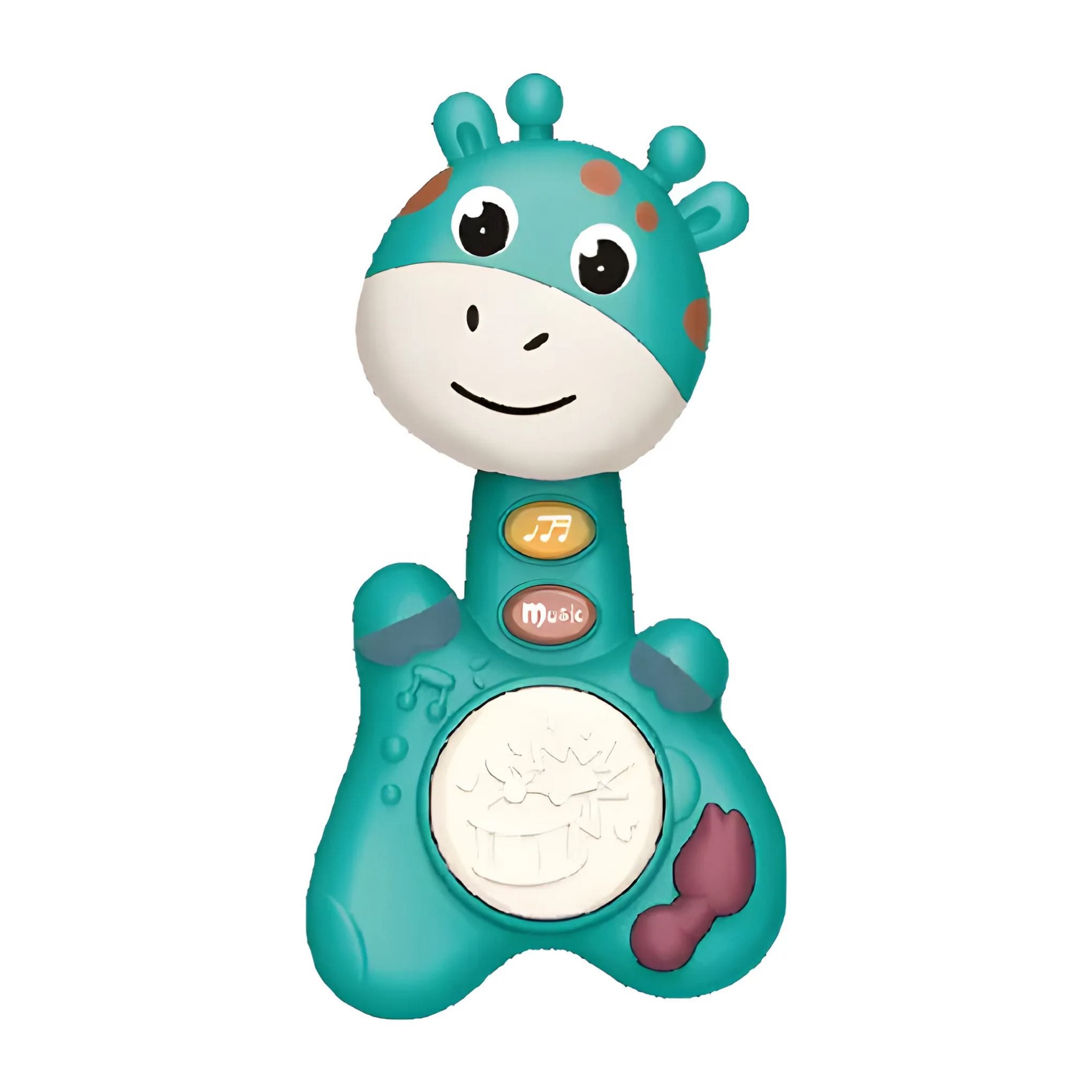 Smile Baby Giraffe Shape Musical Handy Drum Educational & Sensory Toy for Kids Boys and Girls 3+(3clours)
